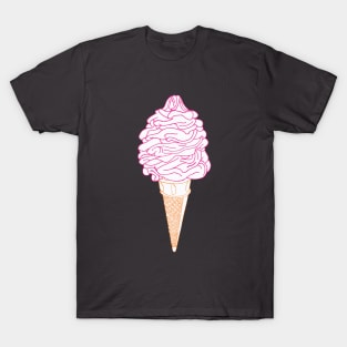 Strawberry Icecream Cone Soft Serve Whippy T-Shirt